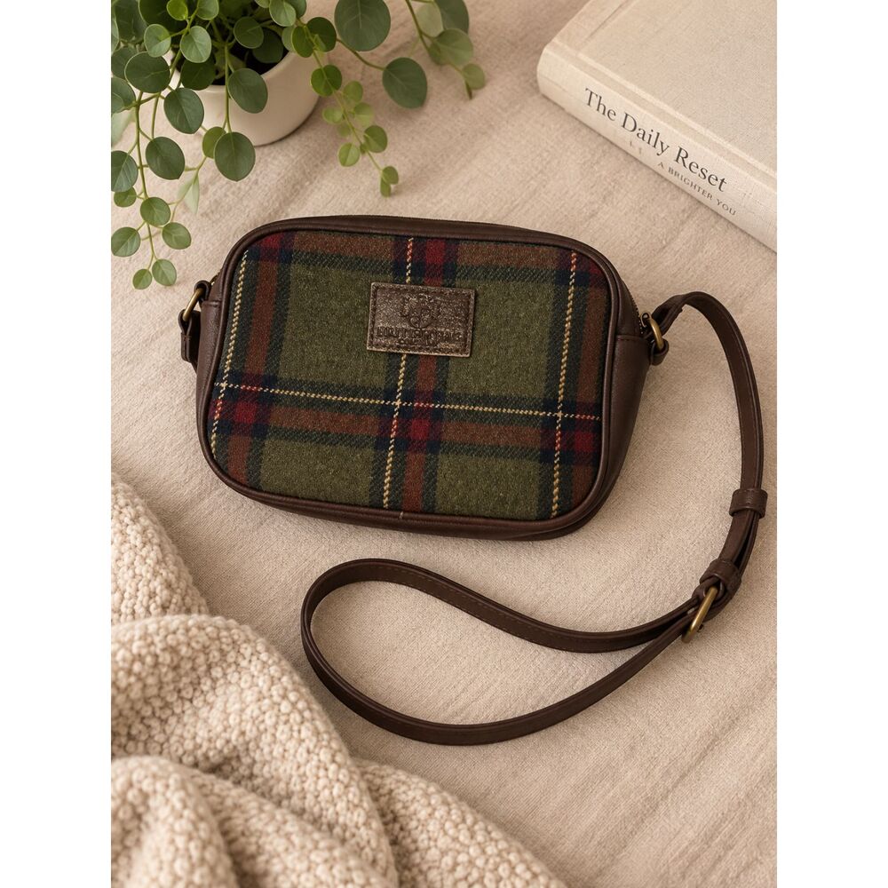 British Bag Company Plaid Tartan Crossbody Bag